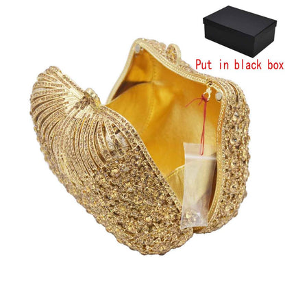 Luxury Silver Diamond Wedding Party Bridal Clutch Bags | Colorful Crystal Evening Bags