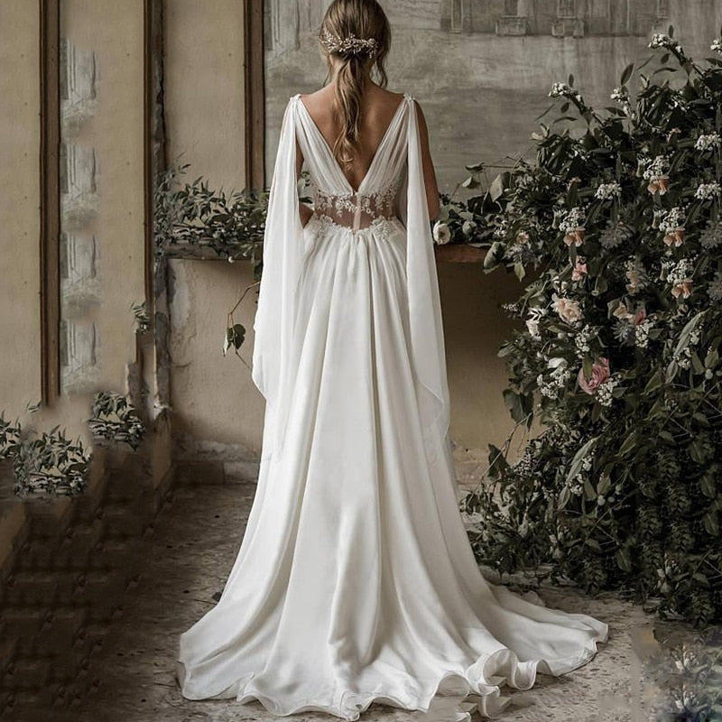 backless wedding dress