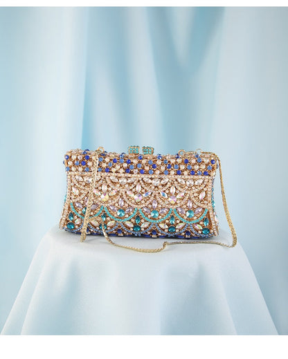 Diamond Colorful Clutch Bag For Party Bridal