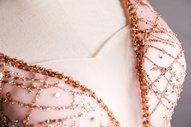 Vintage Quinceanera Dress Luxury Sleeveless V-neck Ball Gown