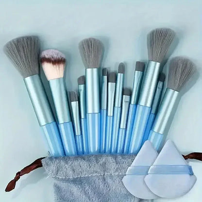 13-Piece Premium Synthetic Makeup Brush Set – Soft Nylon Bristles for Foundation, Blush, Powder, Concealer & Eyeshadow