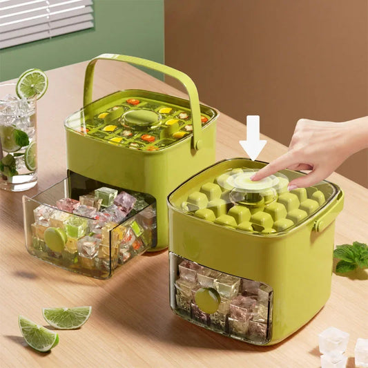 48-Grid Ice Cube Tray – One-Touch Release Reusable Ice Maker | Eco-Friendly, BPA-Free PC Plastic Home Ice Making Tool