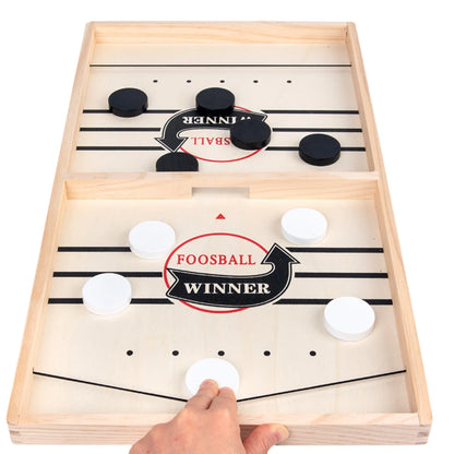 Slingshot Table Hockey Game – Fast-Paced Wooden Battle Board for Family Fun