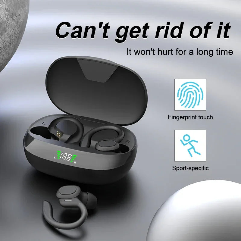 Wireless Earbuds with fingerprint touch and sport-specific design for long-lasting comfort.