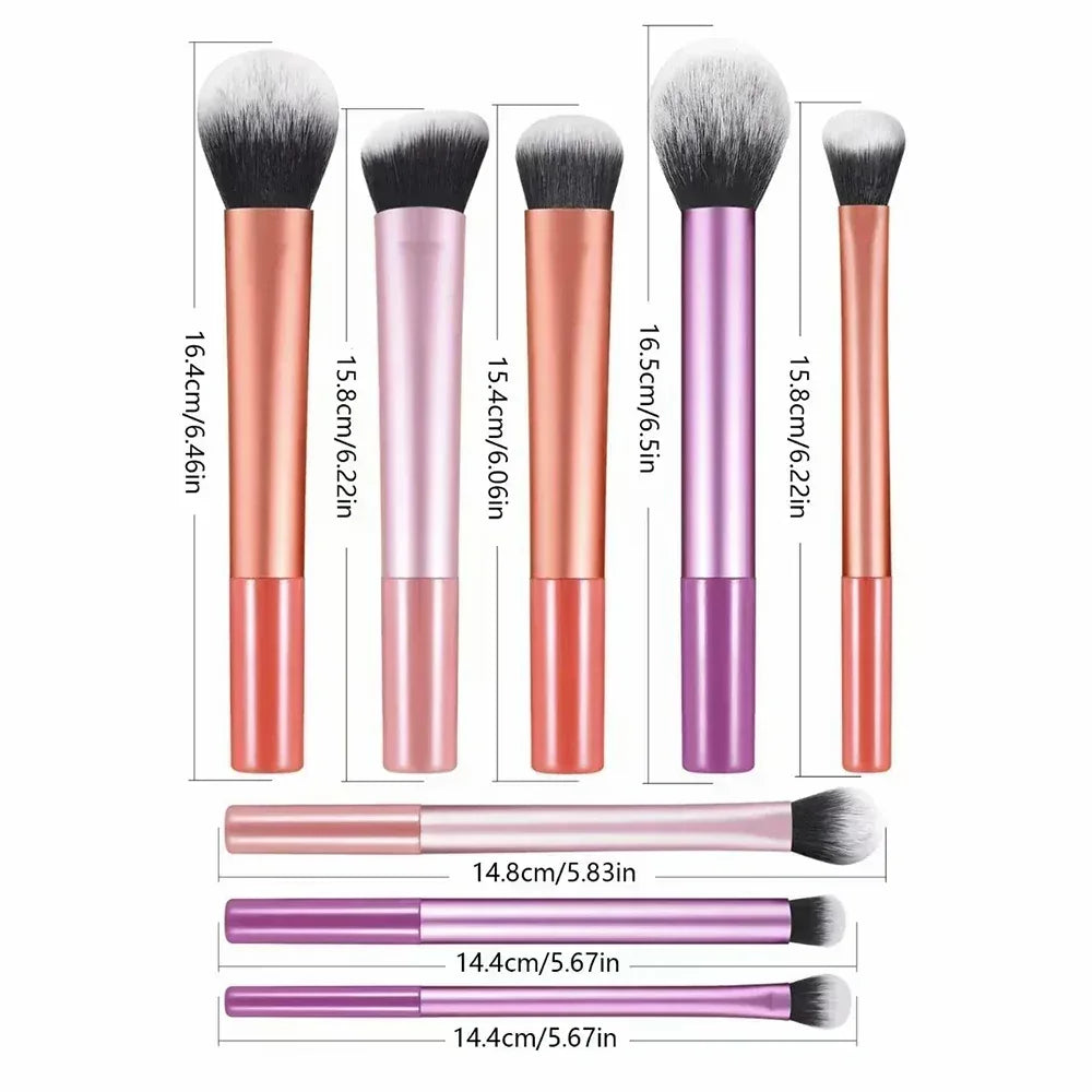 Makeup Brush Kit Soft 8pcs Synthetic Hair Make Up Brushes Foundation Blush Eyeshadow Cosmetic Makeup Tools