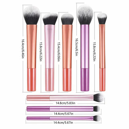 Makeup Brush Kit Soft 8pcs Synthetic Hair Make Up Brushes Foundation Blush Eyeshadow Cosmetic Makeup Tools