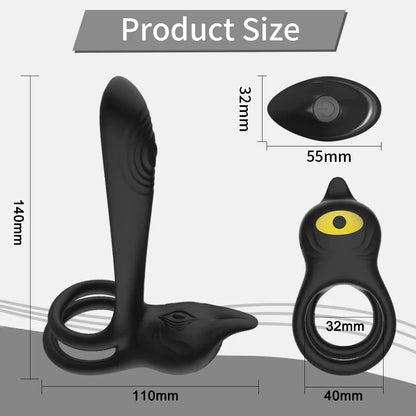Wireless Remote Vibrating Cock Ring – IPX7 Couples Stimulator with 10 Modes