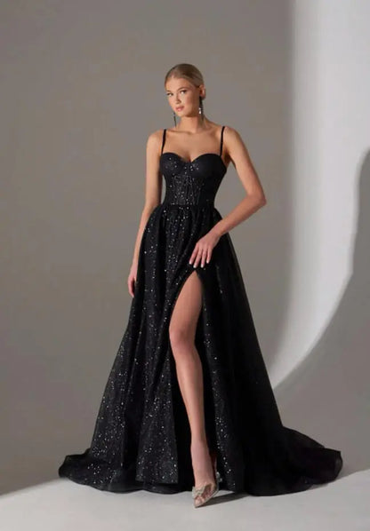 black prom gown
