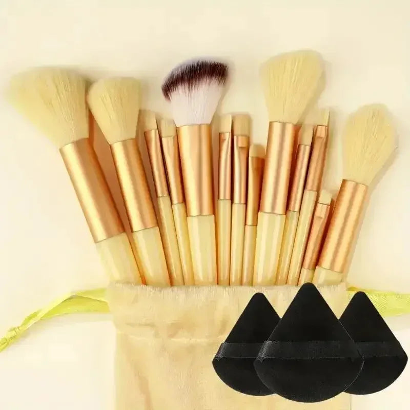 13-Piece Premium Synthetic Makeup Brush Set – Soft Nylon Bristles for Foundation, Blush, Powder, Concealer & Eyeshadow