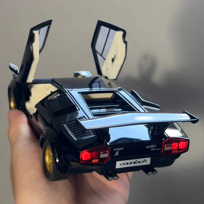 1:24 Lamborghini Countach LP500S Diecast Model Car – Lights, Sound & Pull-Back Supercar - SpyTrendz