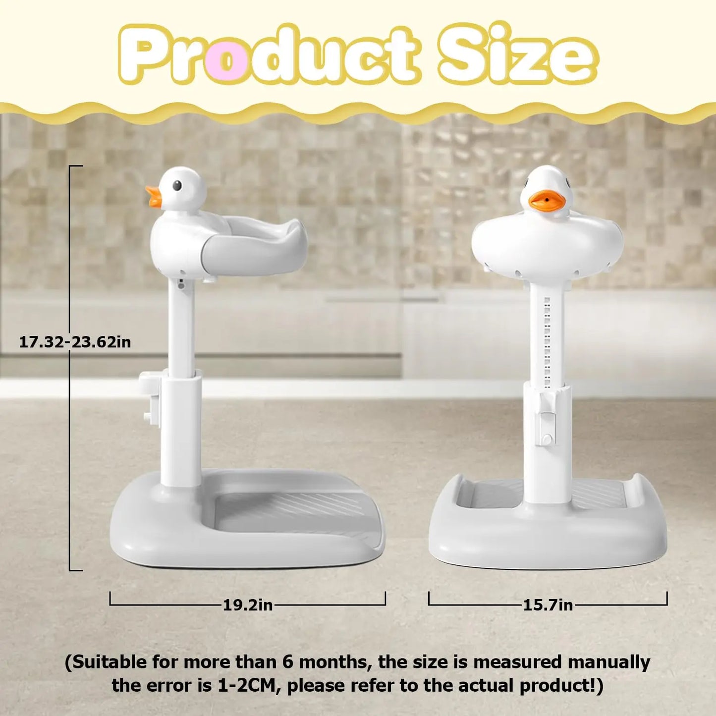 Baby Standing Bath Support Rack – Adjustable Anti-Slip Shower Stand for Infants & Toddlers
