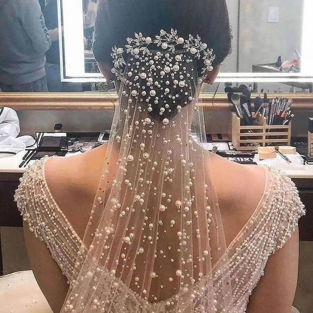 long pearl veil