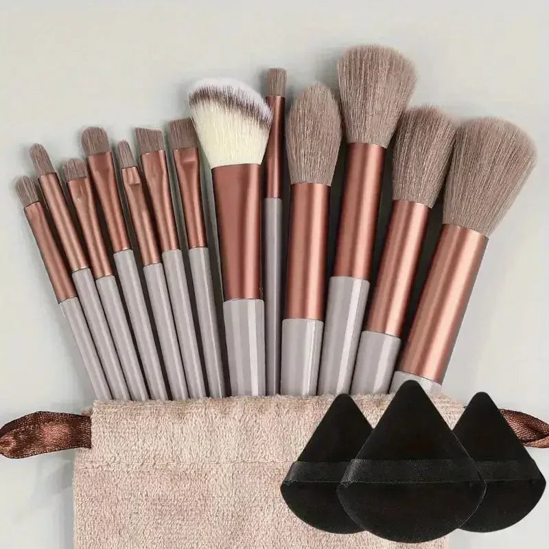 13-Piece Premium Synthetic Makeup Brush Set – Soft Nylon Bristles for Foundation, Blush, Powder, Concealer & Eyeshadow