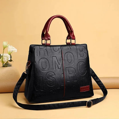 PU Leather Shoulder Crossbody Bag for Women – Large Capacity Luxury Designer Tote Handbag with Removable Strap, Travel & Casual Use