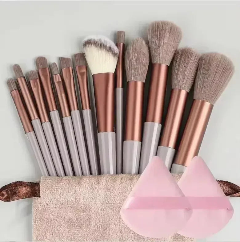 13-Piece Premium Synthetic Makeup Brush Set – Soft Nylon Bristles for Foundation, Blush, Powder, Concealer & Eyeshadow