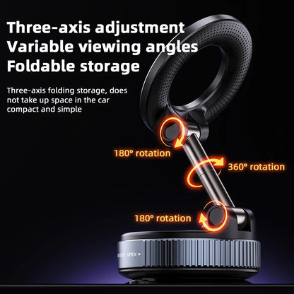 Magnetic Phone Holder – 360° Rotating Car & Desk Mount with N52 Magnet & Vacuum Suction – Universal Phone Holder for Car, Office, Home