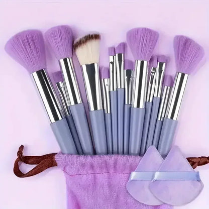 13-Piece Premium Synthetic Makeup Brush Set – Soft Nylon Bristles for Foundation, Blush, Powder, Concealer & Eyeshadow