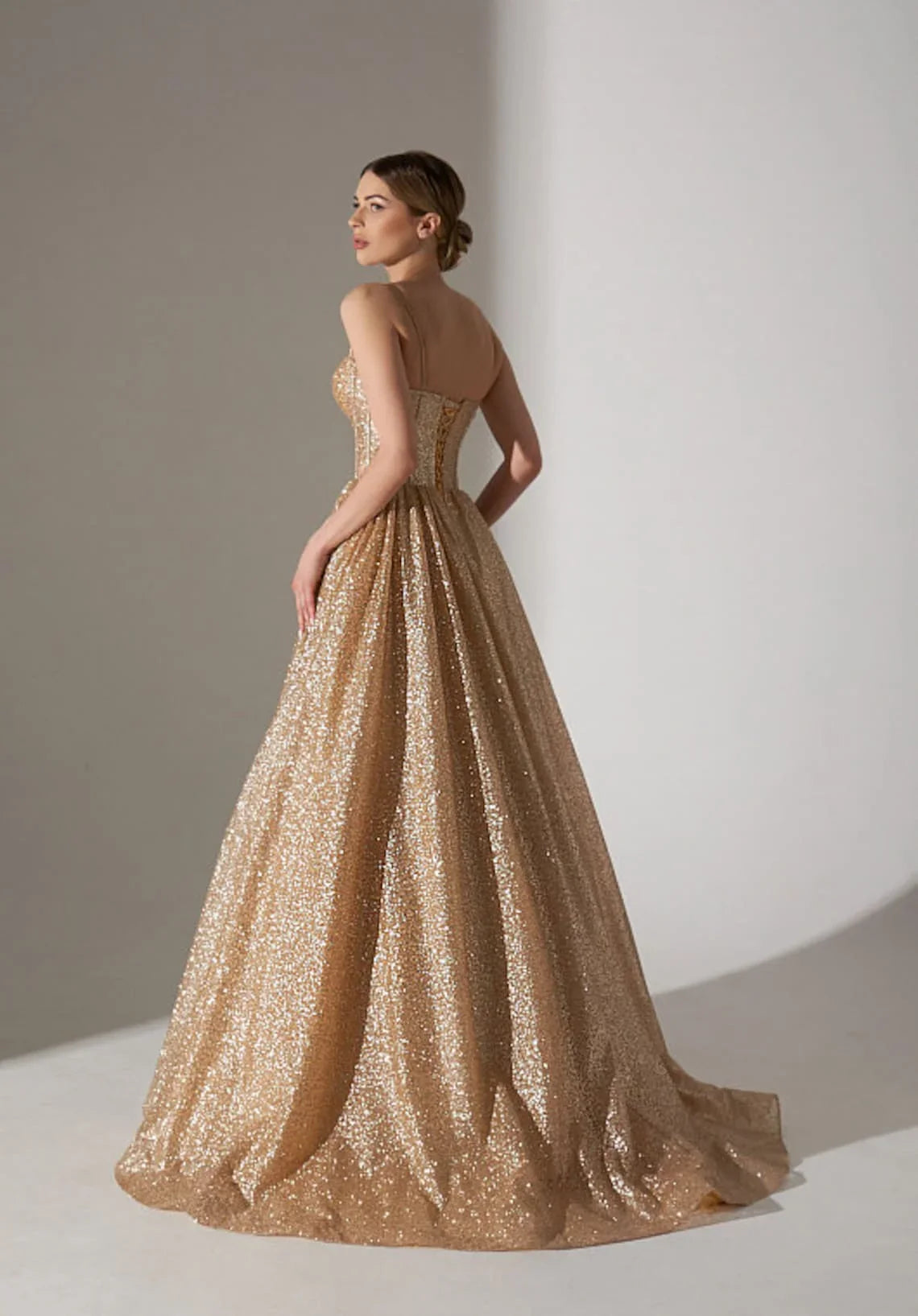 golden prom dress