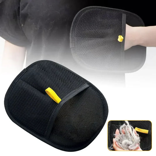 Pet Grooming Gloves – Soft Mesh Cloth Gloves for Dogs & Cats | Lint-Free, Gentle Brushing & Shedding Control