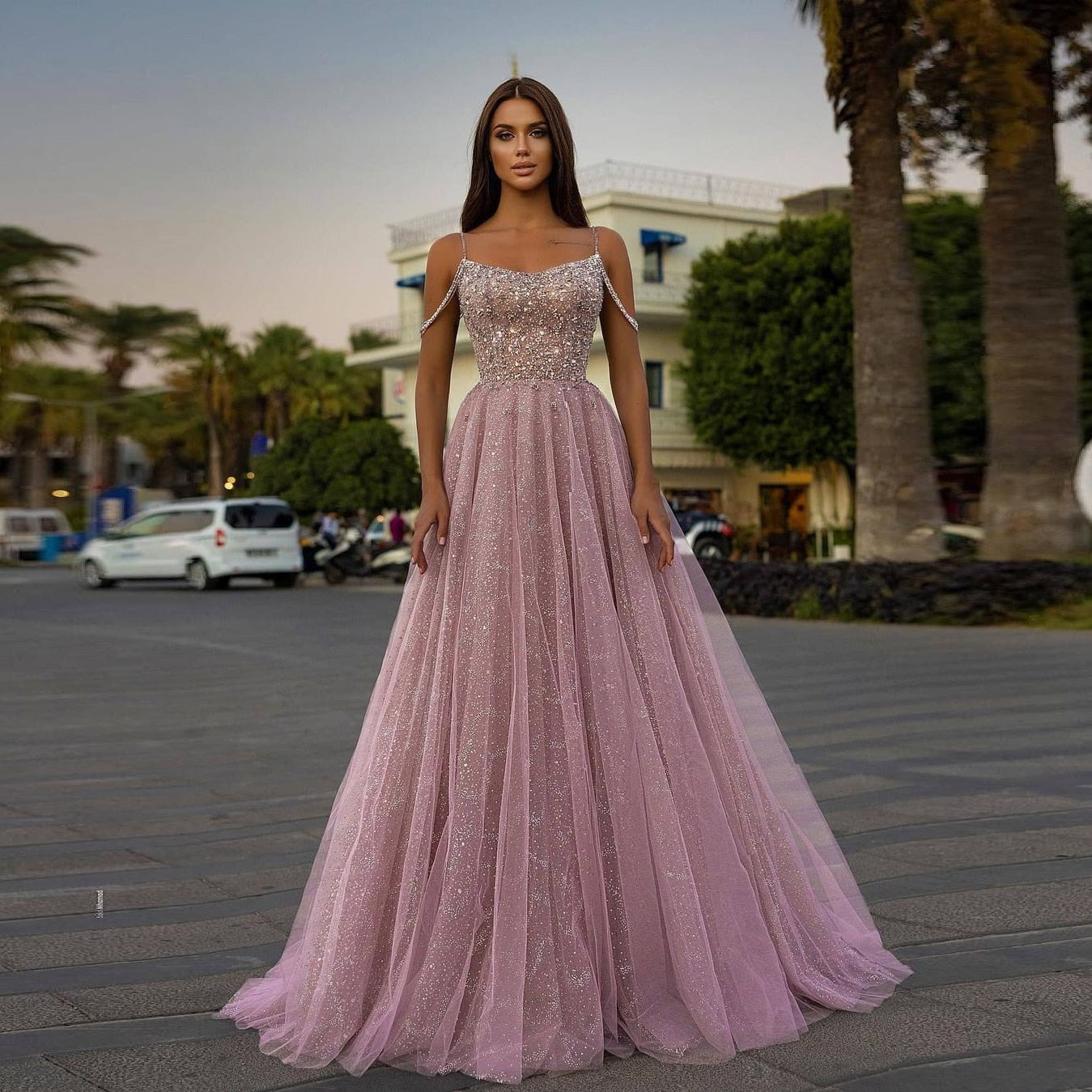 pink prom dress