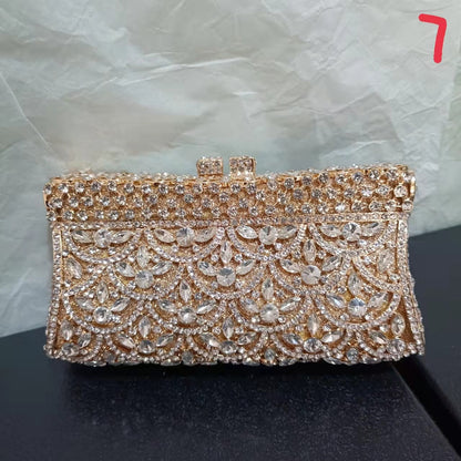 Diamond Colorful Clutch Bag For Party Bridal