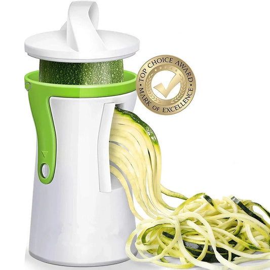 Spiralizer Vegetable Slicer – Stainless Steel & PP Spiral Cutter for Carrot, Cucumber, Potato & Cheese
