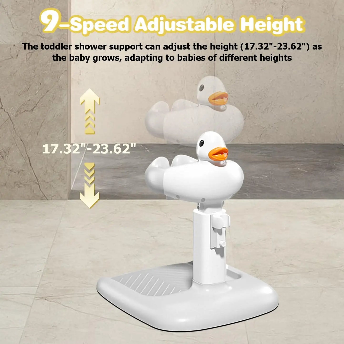 Baby Standing Bath Support Rack – Adjustable Anti-Slip Shower Stand for Infants & Toddlers