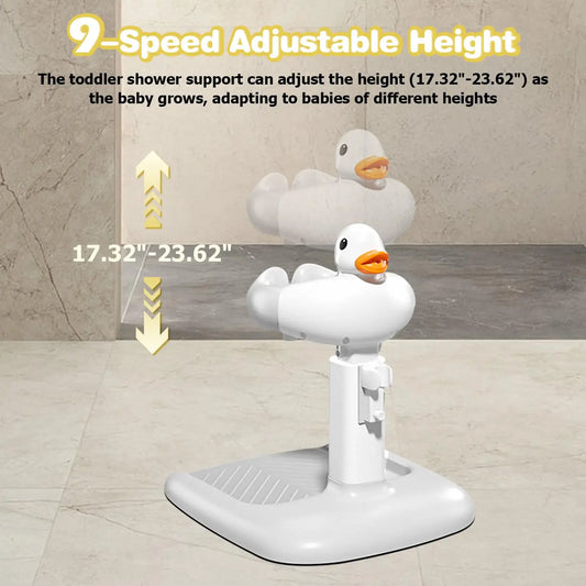 Baby Standing Bath Support Rack – Adjustable Anti-Slip Shower Stand for Infants & Toddlers