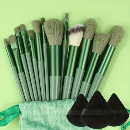 13-Piece Premium Synthetic Makeup Brush Set – Soft Nylon Bristles for Foundation, Blush, Powder, Concealer & Eyeshadow