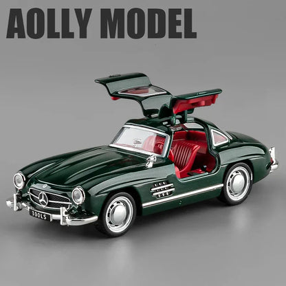 1:32 Mercedes-Benz 300SL Diecast Model Car – Pull Back, Lights & Sound Gullwing Replica - SpyTrendz