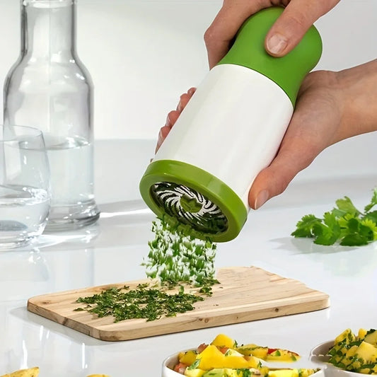 Manual Herb Grinder & Spice Mill – Stainless Steel Vegetable Cutter for Parsley, Coriander, Chili & More