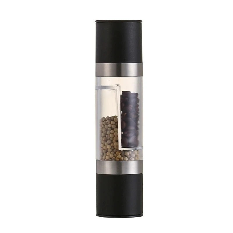 2-in-1 Manual Salt & Pepper Grinder – Adjustable Stainless Steel Spice Mill with Ceramic Grinder | Kitchen Seasoning Tool