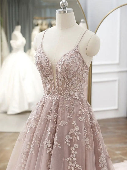 Pink Tulle Evening Dress