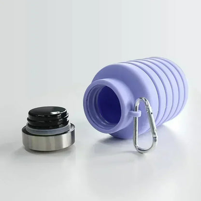 Portable Collapsible Silicone Water Bottle – 500ml Retractable Travel Cup for Sports, Cycling & Outdoor Adventures
