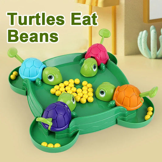 Kids Turtle Bean-Eating Desktop Game – Parent-Child Interactive Educational Toy | 4-Player Stress Relief Table Game
