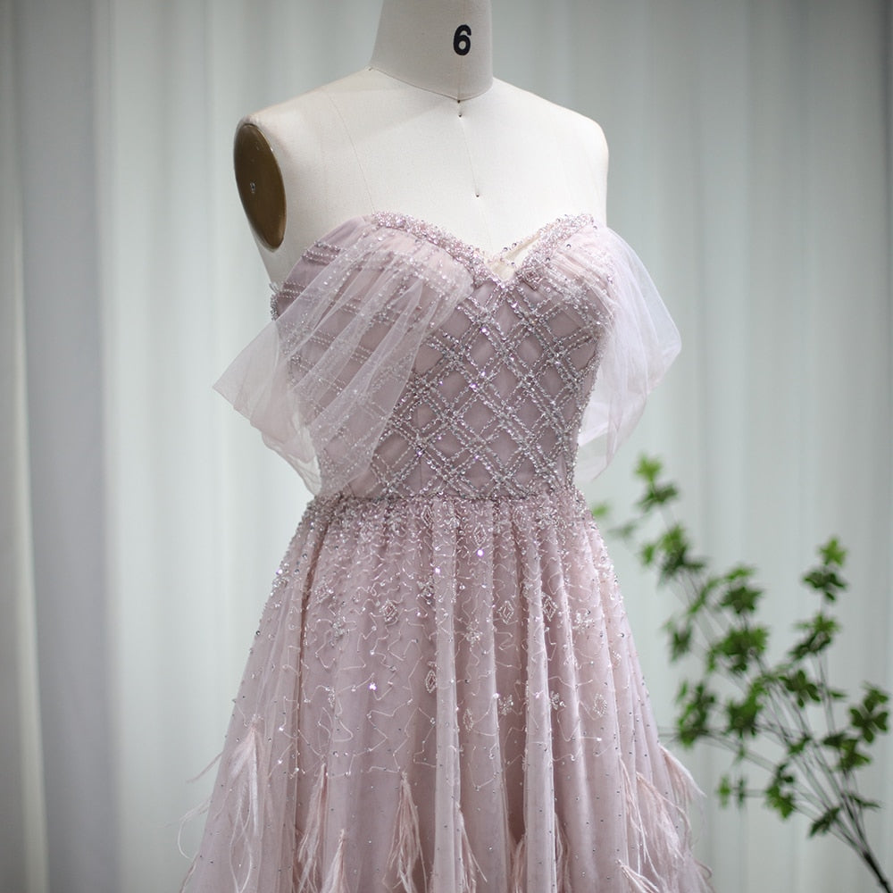 pink evening dress