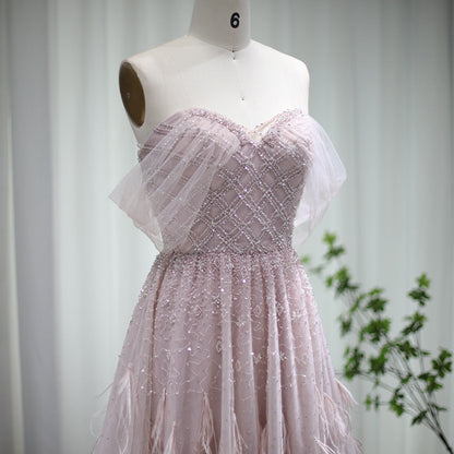 pink evening dress