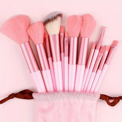 13-Piece Premium Synthetic Makeup Brush Set – Soft Nylon Bristles for Foundation, Blush, Powder, Concealer & Eyeshadow