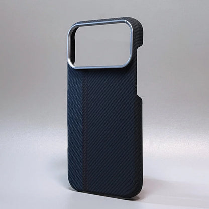 Luxury Carbon Fiber Slim Case for iPhone – Ultra-Thin Hard PC Cover with Alloy Lens Protection | Shockproof & Anti-Fingerprint