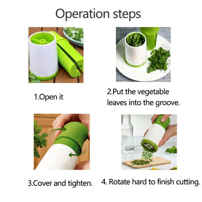 Manual Herb Grinder & Spice Mill – Stainless Steel Vegetable Cutter for Parsley, Coriander, Chili & More