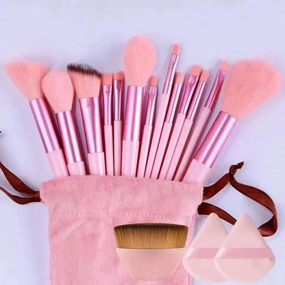 13-Piece Premium Synthetic Makeup Brush Set – Soft Nylon Bristles for Foundation, Blush, Powder, Concealer & Eyeshadow