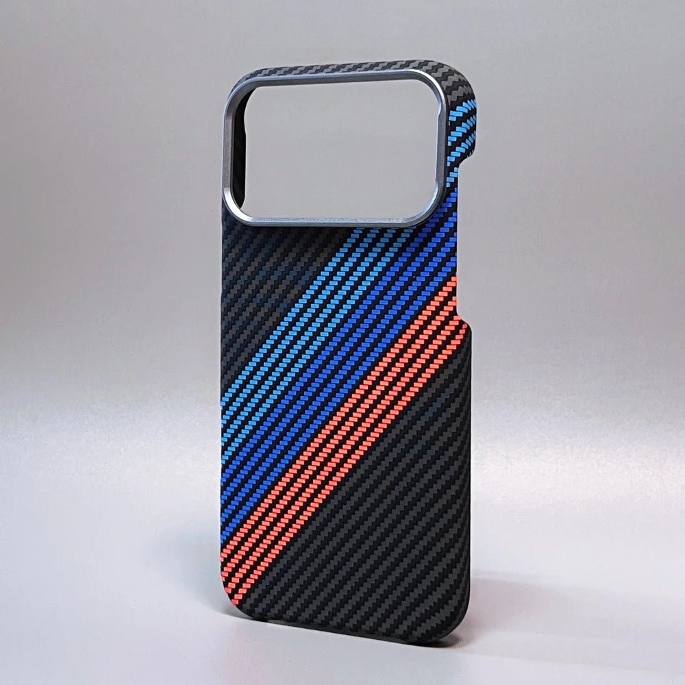 Luxury Carbon Fiber Slim Case for iPhone – Ultra-Thin Hard PC Cover with Alloy Lens Protection | Shockproof & Anti-Fingerprint