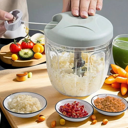 5-in-1 Multifunctional Handheld Kitchen Tool – Ginger Grinder, Garlic Crusher, Vegetable Cutter & Meat Mincer
