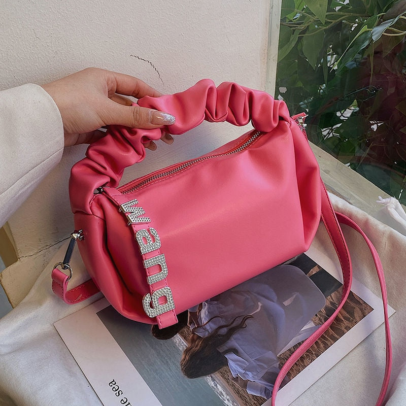 pink handbags