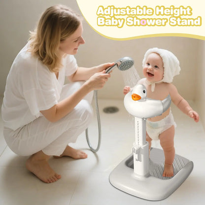 Baby Standing Bath Support Rack – Adjustable Anti-Slip Shower Stand for Infants & Toddlers