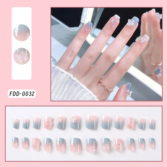 Beautiful Design Press On Nails – 24pcs Y2K Nail Set
