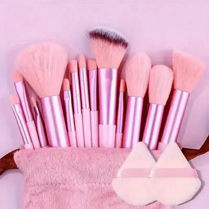 13-Piece Premium Synthetic Makeup Brush Set – Soft Nylon Bristles for Foundation, Blush, Powder, Concealer & Eyeshadow