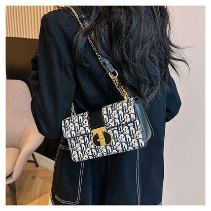 Luxury PU Leather Baguette Shoulder Bag for Women – 2025 Designer Crossbody Purse & Travel Clutch Handbag