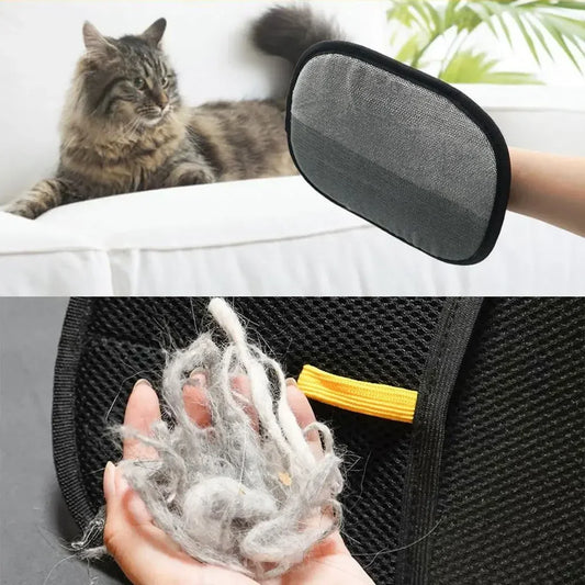 Pet Grooming Gloves – Soft Mesh Cloth Gloves for Dogs & Cats | Lint-Free, Gentle Brushing & Shedding Control