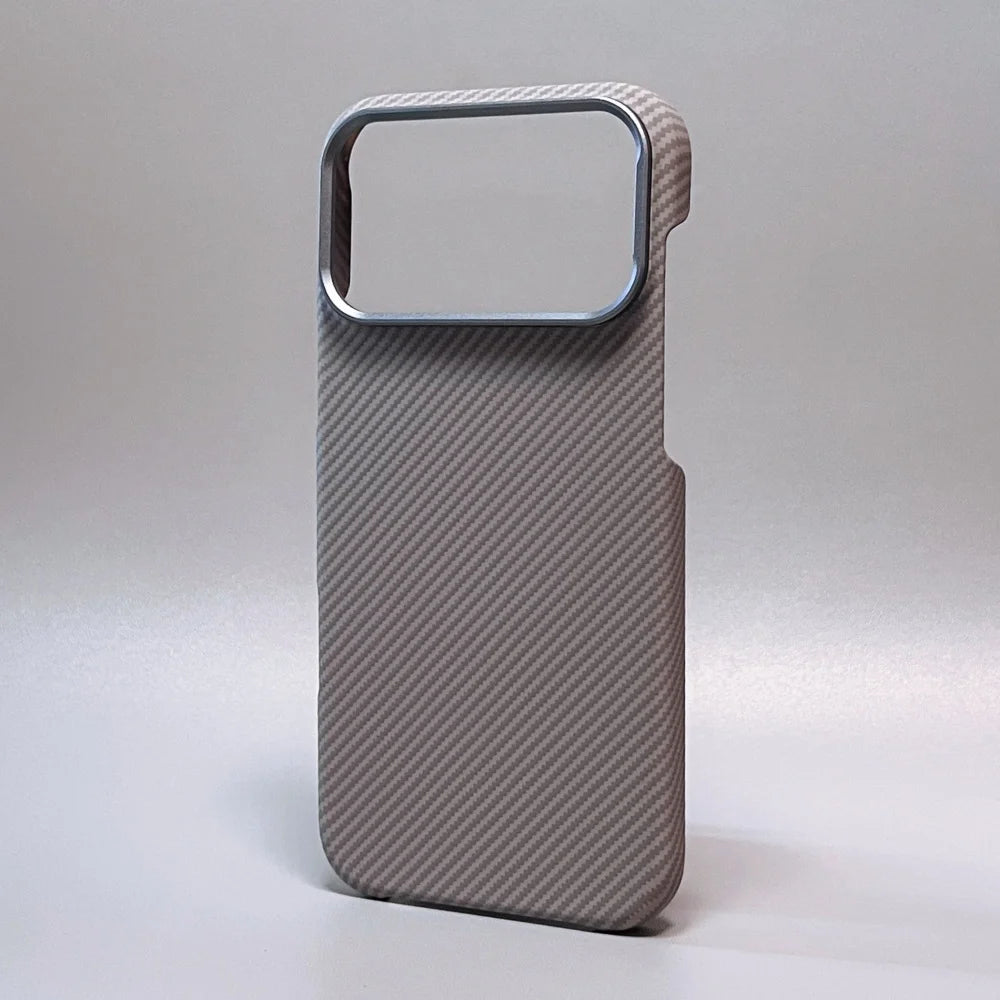 Luxury Carbon Fiber Slim Case for iPhone – Ultra-Thin Hard PC Cover with Alloy Lens Protection | Shockproof & Anti-Fingerprint